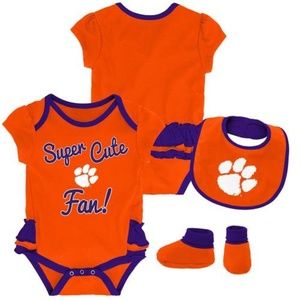 Baby Girl Clemson Bodysuit Set